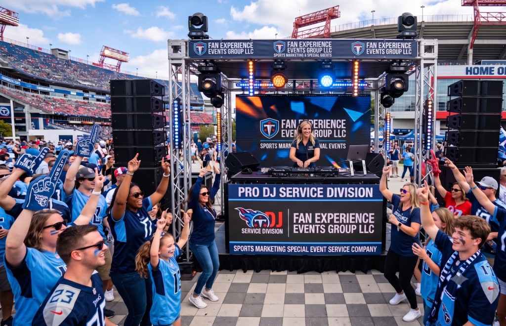 Crowd dancing at DJ event