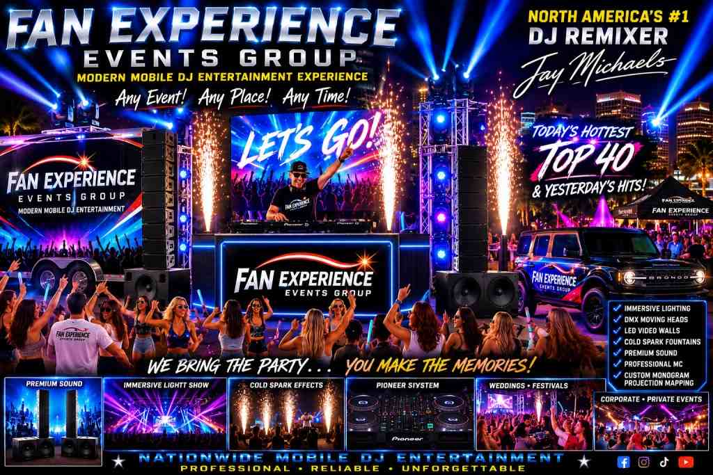 Mobile DJ entertainment event scene
