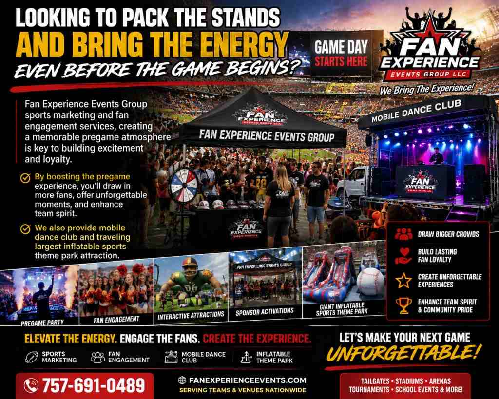 Fan engagement event promotional graphic