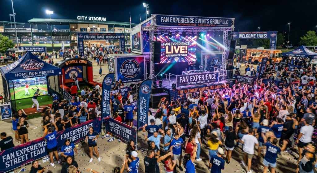 Crowd enjoying outdoor event